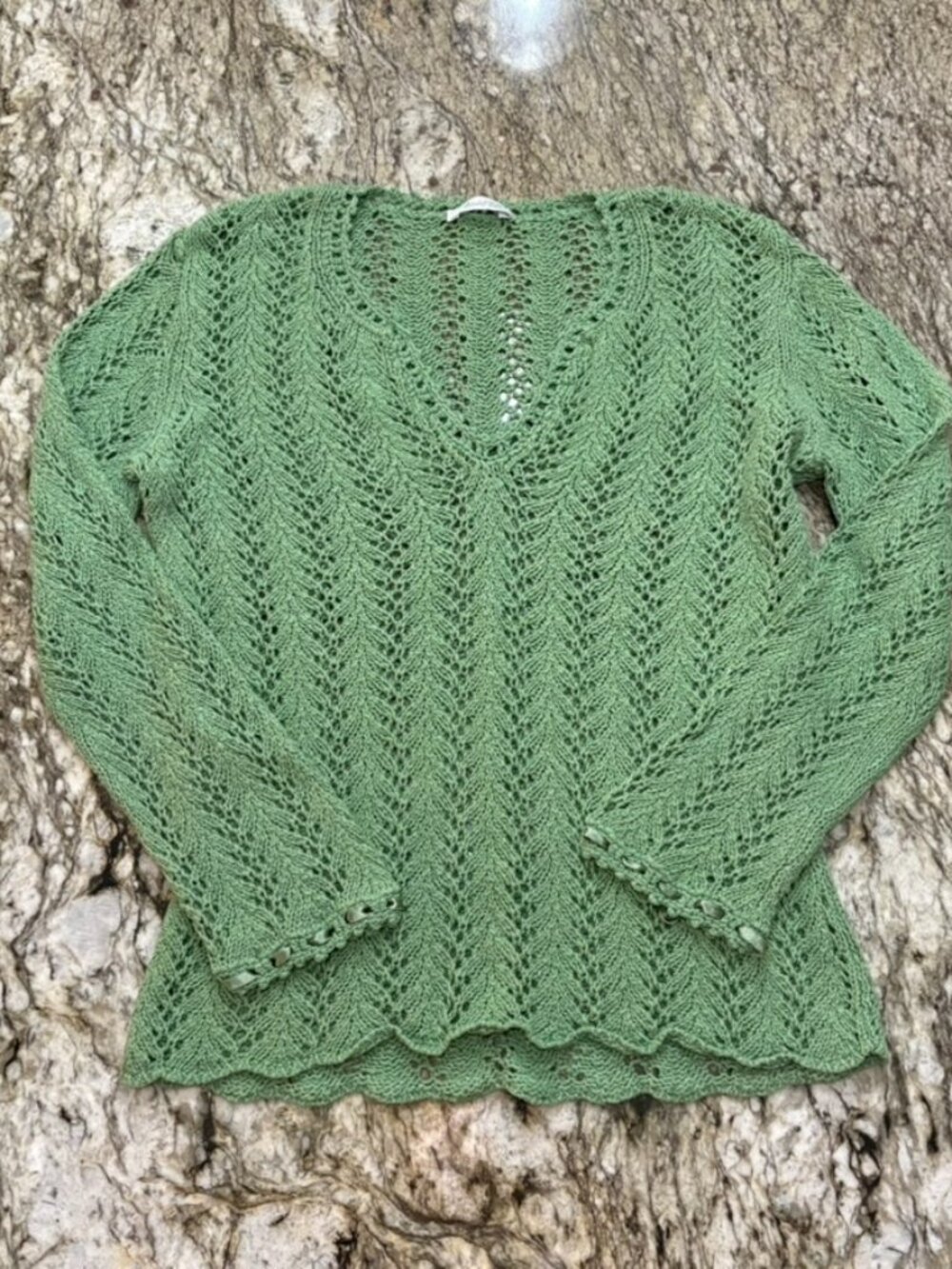 Coastal Grandma Sage Green Knit Sweater